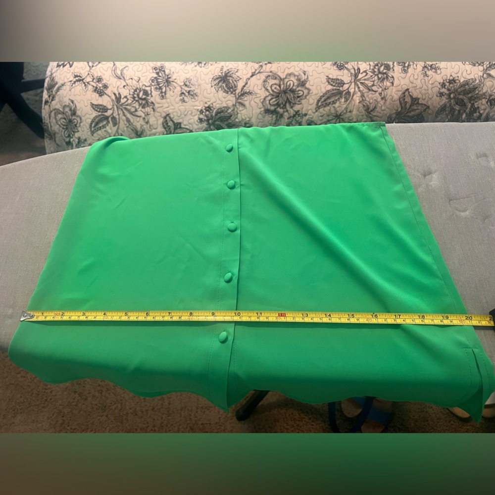 Green Ruffle Strap Button-Down Top - Picture 11 of 11